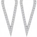 1.30 ct Round Cut Diamond Chandelier Earrings in 14 kt White Gold 1.30 ct Round Cut Diamond Chandelier Earrings in 14 kt White Gold